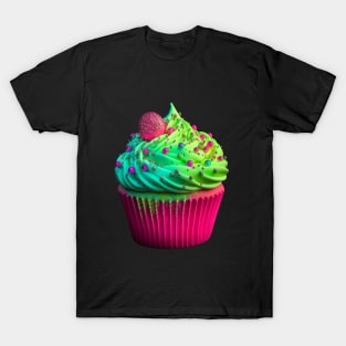 Neon Pink Cupcake T-Shirt